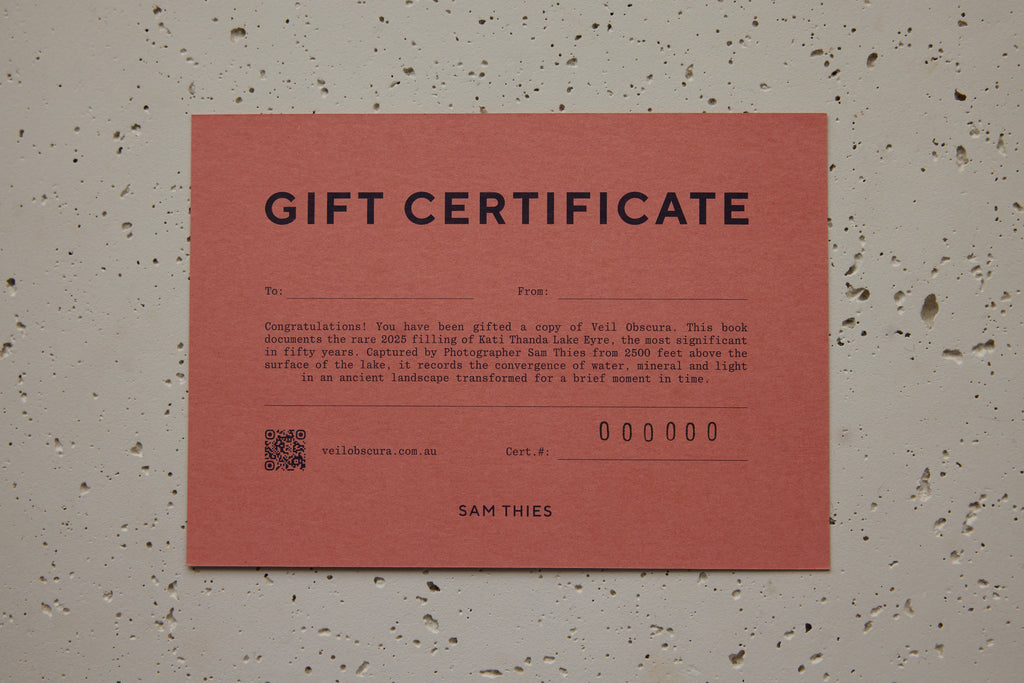 Gift Certificate Veil Obscura Fine Art Photo Book - STOCK LANDING EARLY 2026